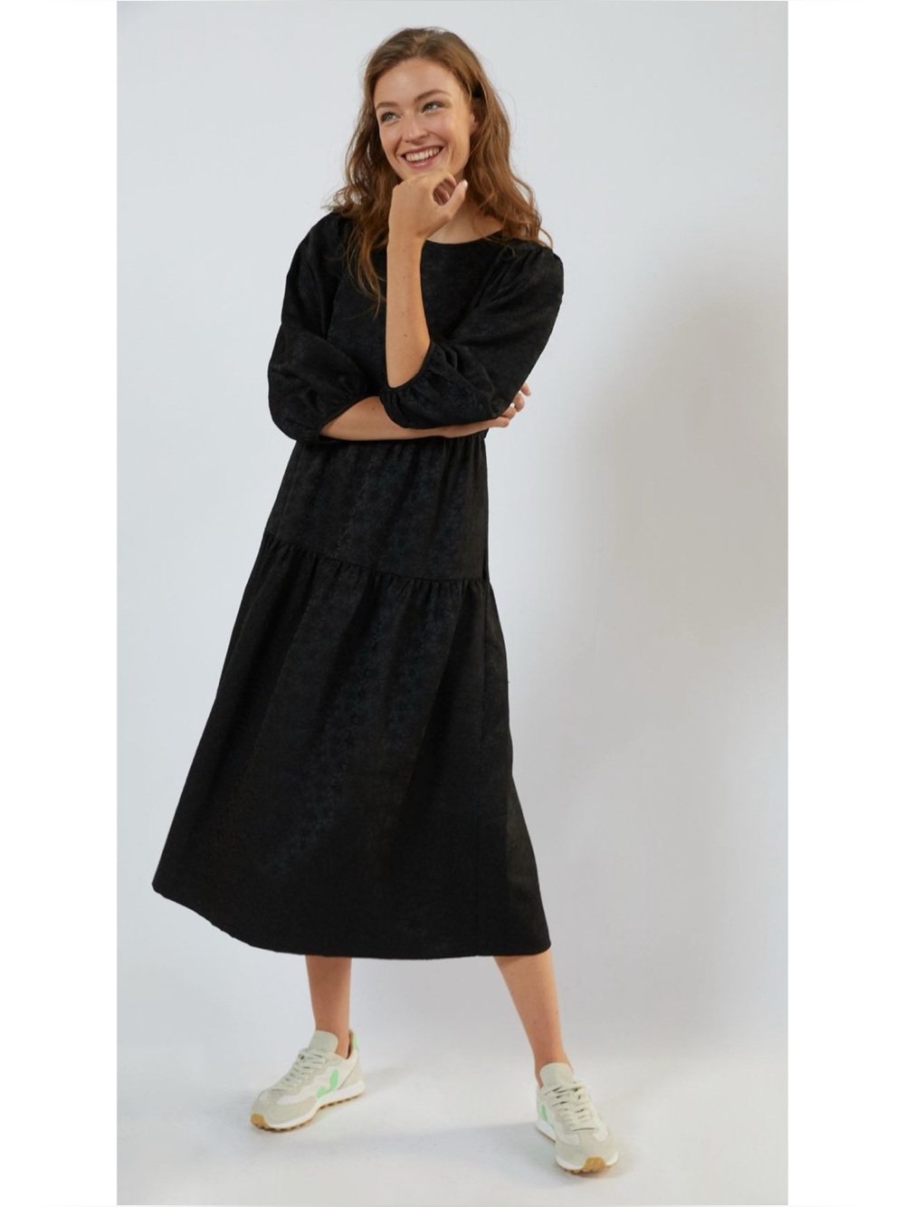 Tiered Black Dress from RO&DE - Anthropologie - Size S
